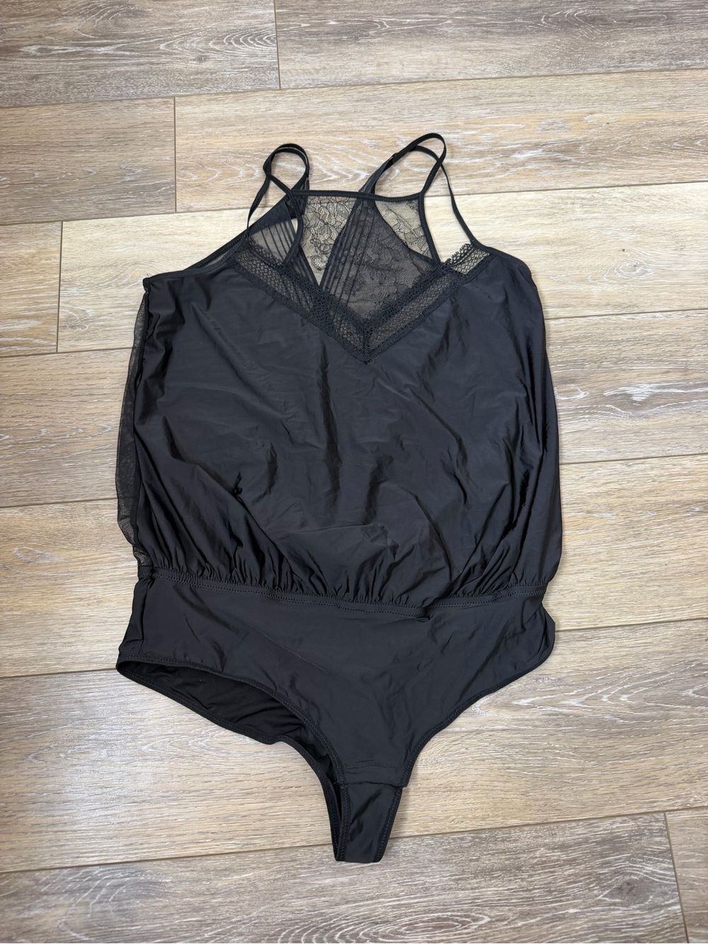 Passionata Black Lingerie Bodysuit with Adjustable Straps Sz M